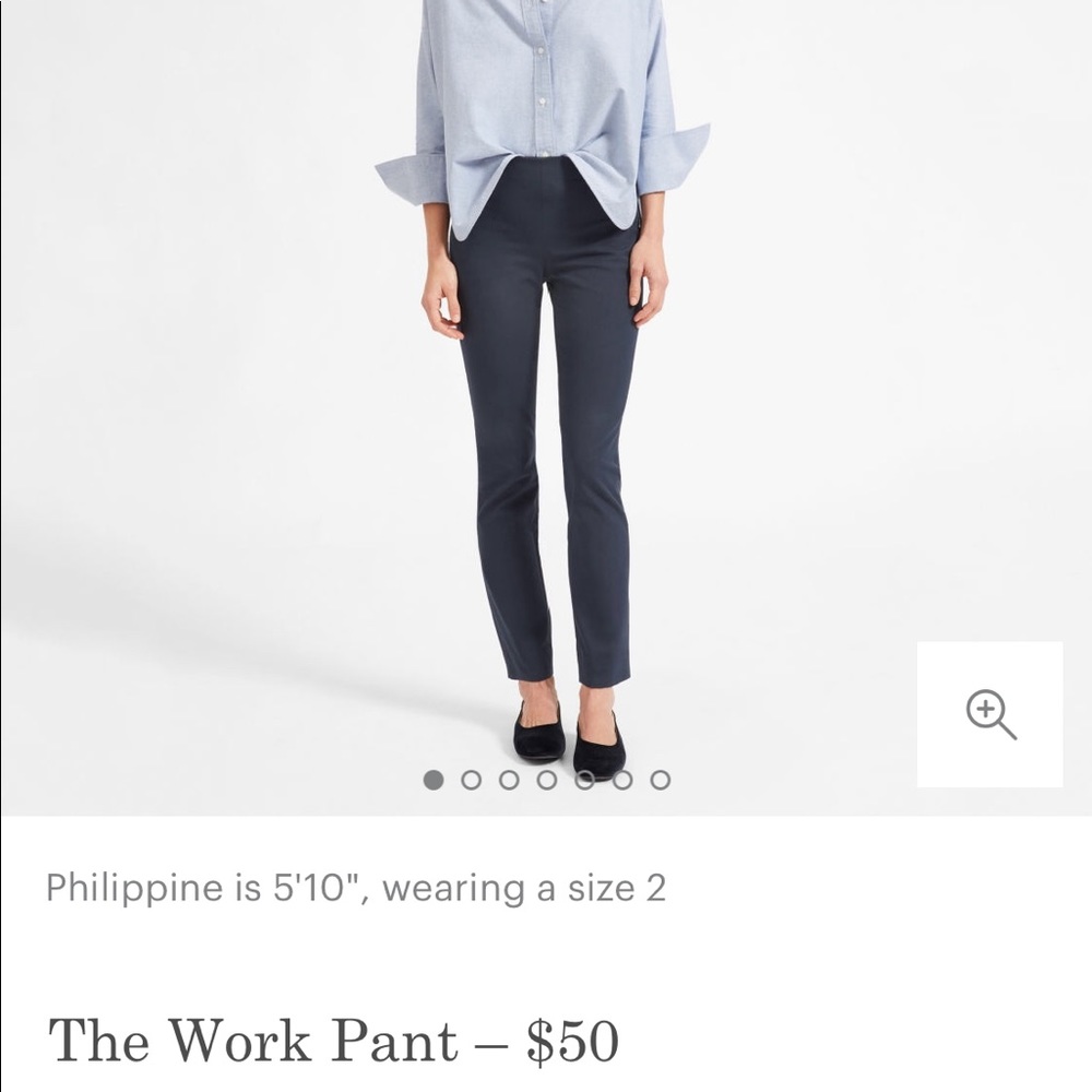NWT Everlane the work pant size 2 navy